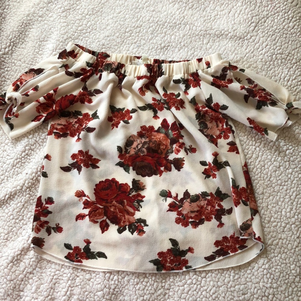 Floral off the shoulder top